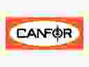 The corporate logo for forest products producer Canfor Corp. is shown in this undated handout photo.