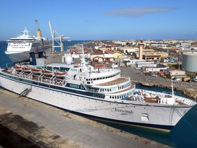 The cruise ship, the Freewinds, is pictured in an undated file photo. (Roger Wollstadt/Flickr via Wikipedia)
