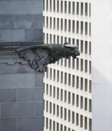 Gargoyles on the roof of the Hotel Vancouver facing W. Georgia.
