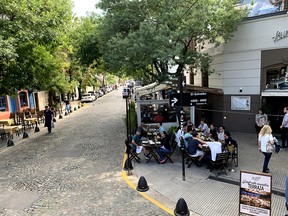 Palermo’s cobblestone streets lined with cafes.