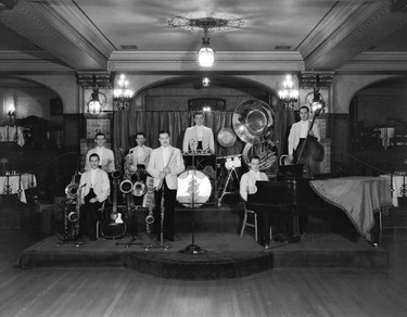 Sept. 21, 1935: Big band leader Mart Kenney and His Western Gentlemen in the Spanish Grill ballroom at the second Hotel Vancouver at Granville and Georgia.