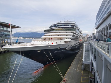 VANCOUVER — The Oosterdam cruise ship collided with the already docked Nieuw Amsterdam in a Vancouver port at around 6:50 a.m. on May 4, 2019. Holland America, which owns both cruise ships, said there were no injuries and minimal damage.