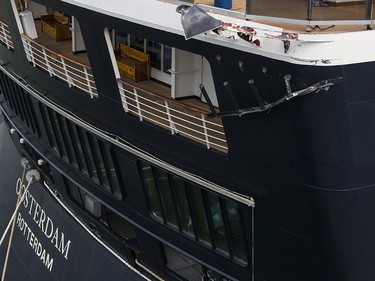 VANCOUVER — The Oosterdam cruise ship collided with the already docked Nieuw Amsterdam in a Vancouver port at around 6:50 a.m. on May 4, 2019. Holland America, which owns both cruise ships, said there were no injuries and minimal damage.