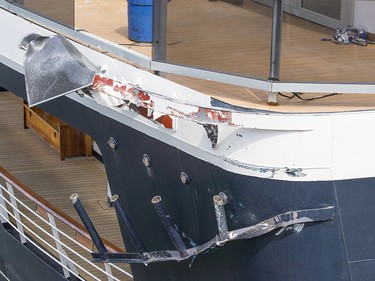 VANCOUVER — The Oosterdam cruise ship collided with the already docked Nieuw Amsterdam in a Vancouver port at around 6:50 a.m. on May 4, 2019. Holland America, which owns both cruise ships, said there were no injuries and minimal damage.