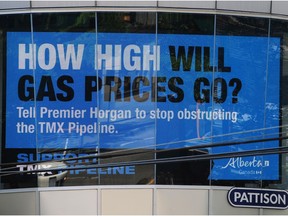 Alberta's pro-Trans Mountain billboard in Vancouver, B.C.., May 30, 2019.