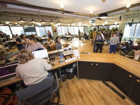 Office space, such as this WeWork location in Burrard Street, is in high demand in Canadian cities like Vancouver.