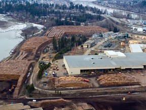 The West Fraser Timber Co. Ltd sawmill at Quesnel in 2011. Tolko Industries' decision to close the Quesnel mill is just a start as the forestry industry grapples with timber harvests reduced by the mountain pine beetle and devastating forest fires.