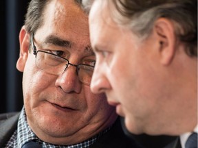 Chief Bob Chamberlin, left, Vice-President of the Union of B.C. Indian Chiefs, is running for the federal NDP in the May 6, 2019, Nanaimo-Ladysmith byelection.