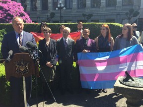 B.C. Green leader Andrew Weaver announces a bill to ban so-called conversion therapies that seek to change gay sexual orientations in minors.