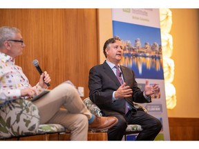 Vancouver Mayor Kennedy Stewart makes his pitch last week to the ULI about the city's Moderate Income Rental Housing Pilot Project.