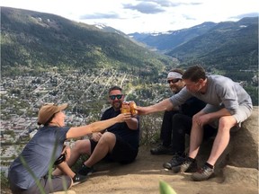 Newly relocated employees of Traction on Demand enjoy some downtime in the mountains outside Nelson recently. The Vancouver-headquartered company has opened a branch office in the West Kootenay community as part of its strategy to recruit and retain new talent by going to places where employees want to live. With B.C.'s unemployment rate at a nation-wide low of 4.3 per cent, the technology sector looks for ways to attract, and keep, new employees.