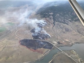 The Sabiston Creek, west of Kamloops, was estimated at 100 hectares in size on Thursday.  [PNG Merlin Archive]