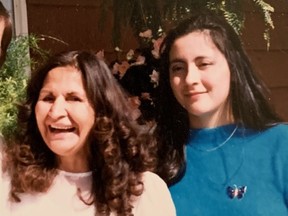 This undated photo shows Cathy Berard, who was found severely beaten and sexually assaulted on the grounds of David Thompson Secondary School on July 5, 1996. Berard died as a result of her injuries 2.5 years later. Her case remains unsolved. Also in this photo, at right, is her daughter Claudette Berard. (Submitted/Claudette Berard