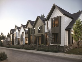 An artist’s rendering of Aalto, which comprises 76 three- and four-bedroom townhomes.