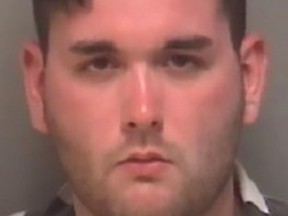 This police booking photograph obtained August 13, 2017 courtesy of the Albemarle County Jail shows James Alex Fields.