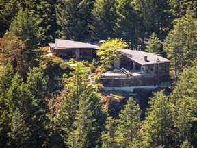 An estate owned by Axcel Sunshine Ltd., according to B.C. property records, is seen in this aerial photograph taken over Salt Spring Island, B.C.