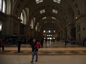 General view of Buenos Aires' Constitucion railway station during the massive blackout in Argentina on Sunday, June 16, 2019.