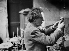 Alberto Giacometti in his studio in 1960.