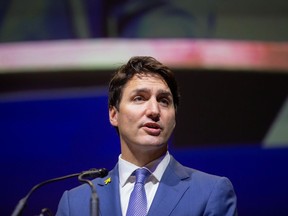 Canada's Prime Minister Justin Trudeau during a statement announcing a $1.4 billion annual commitment to support women's global health at the Women Deliver 2019 Conference at the Vancouver Convention Centre in Vancouver, B.C., Canada June 4, 2019.  REUTERS/Lindsey Wasson