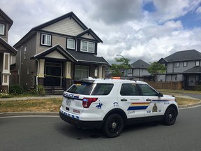 Police are on site in Surrey following a report of shots fired on Monday morning.