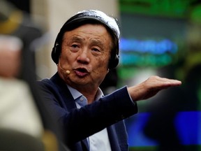 Huawei founder Ren Zhengfei attends a panel discussion at the company headquarters in Shenzhen, Guangdong province, China June 17, 2019.