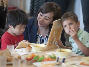 The B.C. minister of state for child care, Katrina Chen, visits Novaco Daycare in North Vancouver.