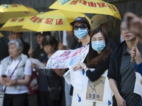 Several hundred protestors demonstrated at the Consulate General of of the People's Republic of China in Vancouver, BC Saturday, June 15, 2019. The protest was a reaction to controversial legislation in Hong Kong that allows extraditions to Mainland China. The proposed extradition bill has led to mass demonstrations in Hong Kong.