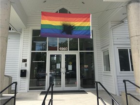 The Pride flag at the entrance to the Ladner United Church was vandalized on Sunday June 2, 2019, just two days into Pride Month.