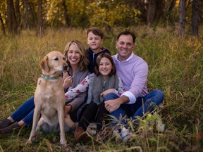 Curatio CEO Lynda Brown Ganzert with husband Kris Ganzert and children Nick and Kiana.