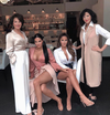 Instagram stars Natalie Halcro (second from left) and Olivia Pierson are pictured with their mothers.