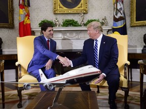Prime Minister Justin Trudeau meets with U.S. President Donald Trump at the White House in Washington, D.C. on Thursday, June 20, 2019.