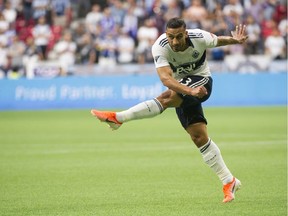 Ali Adnan of the Vancouver Whitecaps will have his hands full in Texas Wednesday night dealing with Bressan of FC Dallas.