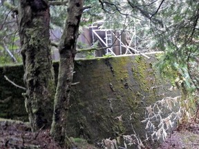 One of the Second World War fuel tanks that City of Prince Rupert wants to remove from a park.