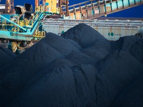 Coal is moved at Neptune terminals, North Vancouver, April 28 2017.