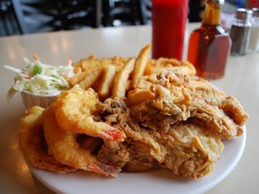 The seafood platter from Cockney Kings Fish & Chips.