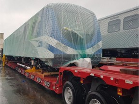 Canada Line cars leaving Korea.