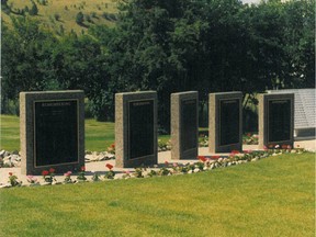 Kelowna RCMP is still searching for several bronze war memorial plaques that were stolen from a cemetery last week. Four of the five plaques pictured in this photo were stolen.