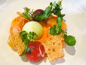 Heirloom tomato salad is part of the summer prix fixe menu at West.