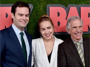 Bill Hader, Sarah Goldberg and Henry Winkler attend the premiere of HBO's "Barry" at NeueHouse Hollywood on March 21, 2018 in Los Angeles, California.