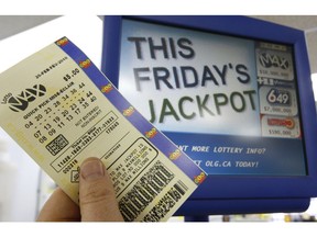 File photo of a Lotto Max ticket.