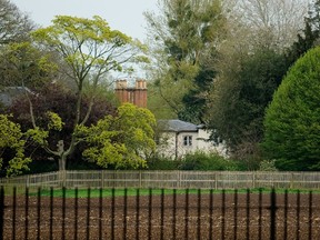 A general view of Frogmore Cottage at Frogmore Cottage on April 10, 2019 in Windsor, England. The cottage is situated on the Frogmore Estate, itself part of Home Park, Windsor, in Berkshire. It is the new home of Prince Harry, Duke of Sussex and Meghan, Duchess of Sussex.