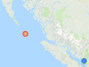 A 6.2 magnitude earthquake hit the Haida Gwaii archipelago region off the west coast Wednesday evening.