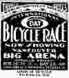 Ad for a six day bicycle race at the Denman Arena in Vancouver, July 13, 1931. Endurance events like this were popular during the Great Depression. For John Mackie.