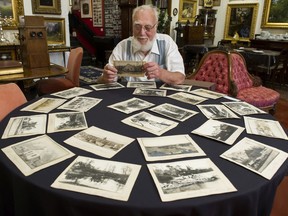 Uno Langmann with some of the historic photos he's donating to UBC.