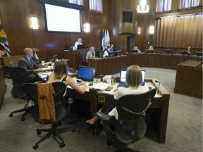 Council meeting at Vancouver City Hall.