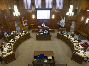 Council meeting at Vancouver City Hall.
