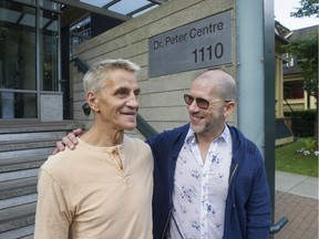 Longtime AIDS survivor Frederick Williams (left) and Scott Elliot, executive Director of the Dr. Peter AIDS Foundation. Photo: Jason Payne/Postmedia