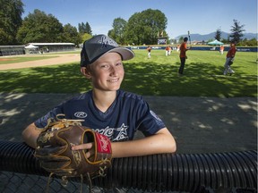 Tate Martin, a talented player with Little Mountain Baseball, was extra excited Saturday to be playing in the annual B.C. Majors Provincial Little League Championship at Hillcrest baseball diamond.