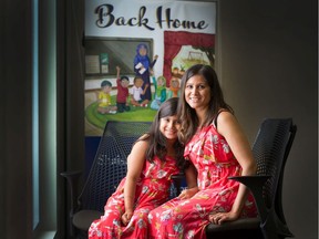 Shaista Kaba Fatehali, educator and now author with the launch Monday of her book Back Home, with her seven-year-old daughter Myel Noor Fatehali.