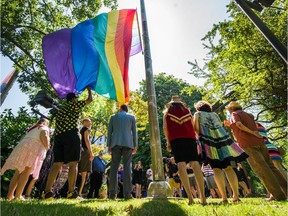 Vancouver City mayor Kennedy Stewart announced the proclamation of Pride Week at City Hall in Vancouver on Monday.